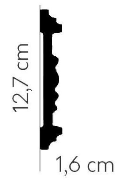 Wand 236 PU  12,8x1,4cm  feste Stuckleiste für Wandgestaltung